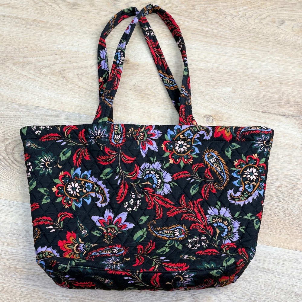 Vera Bradley Venetian Paisley Small East West Tote Women Jewel Toned